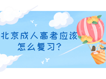 北京成人高考应该怎么复习