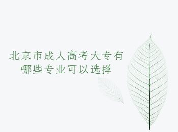 北京成人高考 北京市成人高考大专