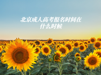 北京成人高考报名时间