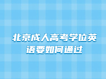 北京成人高考学位英语